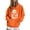 Orange#1, variant on GaThRRgYP Stylish Fall Women's Pullover,Women Long-sleeved Hooded Pocket Halloween Printed Casual Loose Sweatshirt Black XS