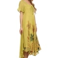 thumbnail image 4 of Sakkas Kai Palm Tree Caftan Tank Dress / Cover Up - Avocado - One Size Regular, 4 of 6