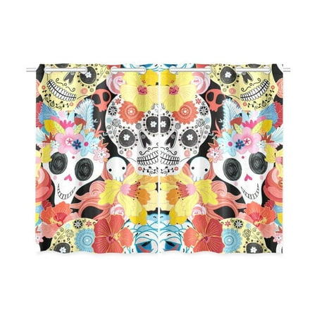 Cadecor Fancy Butterflies On A Dark Background Window Curtain