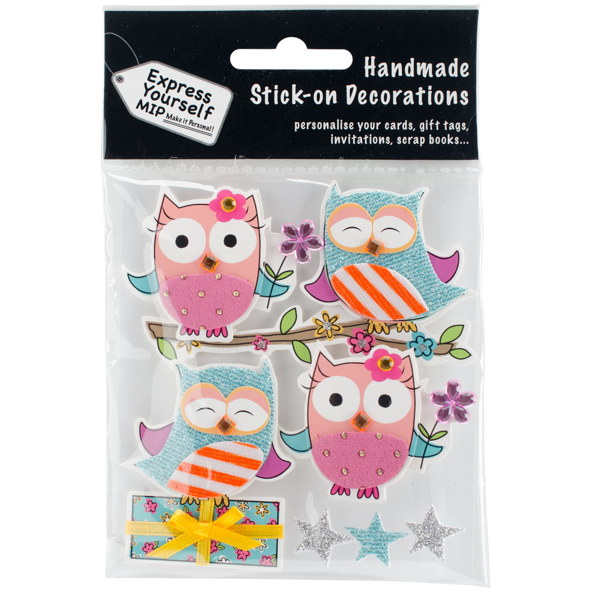Express Yourself MIP 3D Stickers Craft Card Toppers Christmas Deer Owls 