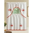 Regal Embroidered Sunflower Kitchen Curtain Set