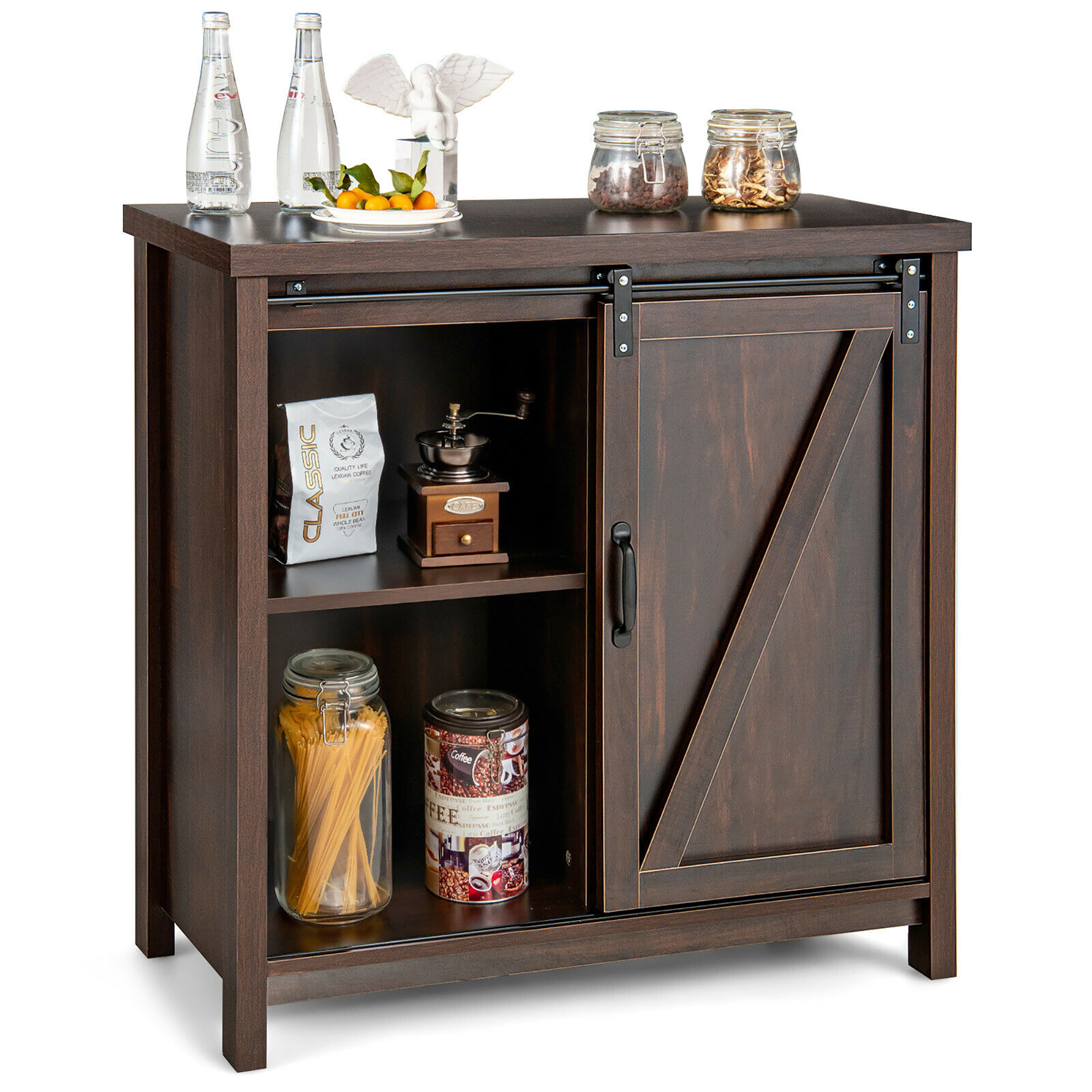 Costway Kitchen Buffet Storage Cupboard Freestanding Sideboard