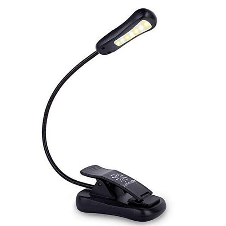 Alvantor Rechargeble Eye-Cared 7 LED Book Light, Easy Clip on Book Lamp for Reading in Bed. 3 Color X 3 Brightness,Perfect for Bookworms & Kids(Warm&