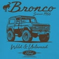 thumbnail image 3 of Ford Bronco Wild and Untamed Since 1966 T-Shirt Vintage Off-Road 4x4 Adventure Retro Truck Licensed Women's Tee, 3 of 7