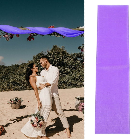 Mobutofu 1Set Lavender Organza Arch Drapes Wedding Party Decoration Indoor Outdoor Curtain