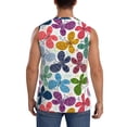thumbnail image 4 of Gaeub Colorful Butterflies Men's Sleeveless Muscle Shirts Workout Tank Tops, Odor Protection and Comfortable - 3X-Large, 4 of 8