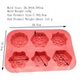 thumbnail image 2 of Elementos Navideños Molde De Pastel De Silicona 3D Molde Para Hornear Encaje De Copo De Nieve Moldes Para Hornear Diy Para Gelatina De Caramelo De Chocolate Methold HA038608-00, 2 of 6