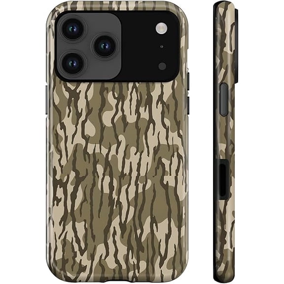 ZCfor iPhone 17 Pro Max Case,Camo Camouflage Phone Case for Girl Women Boy Men,Hybrid 2-Layer Hard Shell Cases