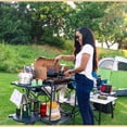 thumbnail image 4 of Arrowhead Outdoor Quick Folding Kitchen Station, 54" Wide Camping Tables with Fold-out Side Tables, 4 of 10