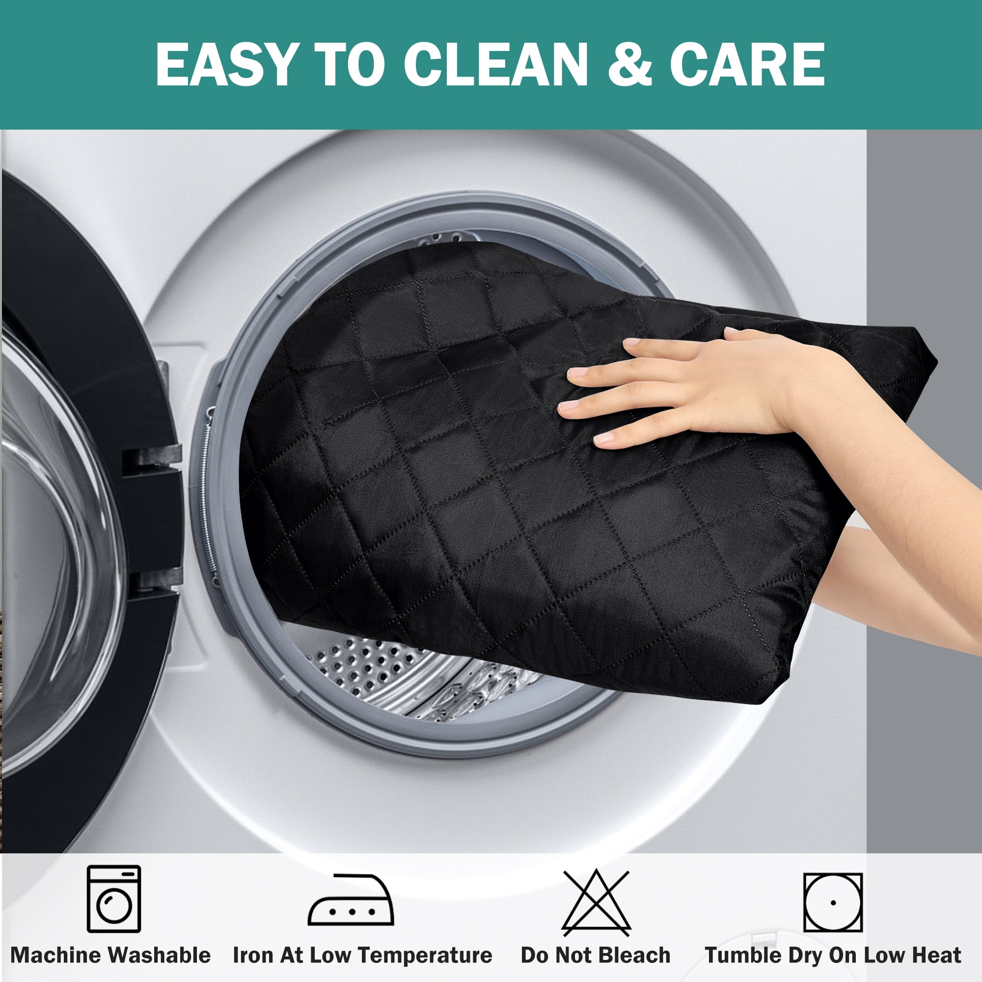 Sanmadrola Reversible Sofa Cover Machine Washable Couch Cover Water Resistant Slipcover Non Slip Furniture Protector for Dogs, Children, Pets, Loveseat Size, Black
