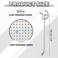 thumbnail image 2 of Uxcell 20 Crochets pour Panneau Perforé, Kit de Crochets pour Panneau Perforé de 5,9 Pouces pour Rangement d'Outils de Garage, Ton Argenté (Taille 1mm), 2 of 7