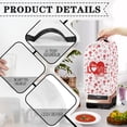 thumbnail image 4 of HELLHERO Heart and Rose Pattern Protective 15.94"H x 9.45"L x 7.28"W Food Processor Cover Reusable Cover Coffee Machine Dust Cover for Home Kitchen Indoor, 4 of 6