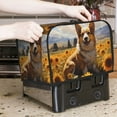 thumbnail image 7 of Xecao Cute Corgi Sunflower Print 2 Slice Toaster Cover with Pockets, Small Appliance Cover, Dust and Fingerprint Protection, Machine Washable, 7 of 7
