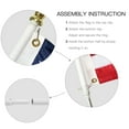 thumbnail image 4 of Anley 6 feet No Tangle Spinning Flagpole, Aluminum Spinning Wall Mount Flag Pole - White, 4 of 6