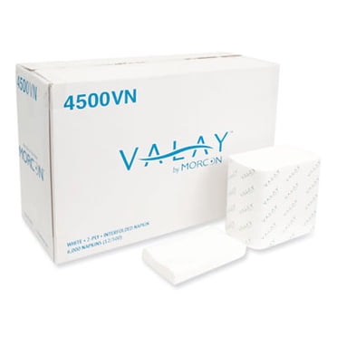 413663 Dinner Napkins - White 15x17 Inch, 2-Ply, 1/8-Fold, 3000 Per Case, Soft & Economical