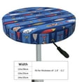 thumbnail image 4 of Balery Cute Fish Fundas de asiento para taburete de bar redondo de tela de terciopelo ajustables que protegen de arañazos y manchas para sillas de 14 a 17 pulgadas.-14 inch, 4 of 7