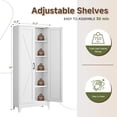 thumbnail image 2 of Letaya 75" H Metal Storage Cabinet with 2 Doors and 4 Shelves,Tall Kitchen Pantry Cabinets,Farmhouse Utility Pantry Organizers for Cupboard/Dining/Bathroom/Home Office/Garage,White, 2 of 17