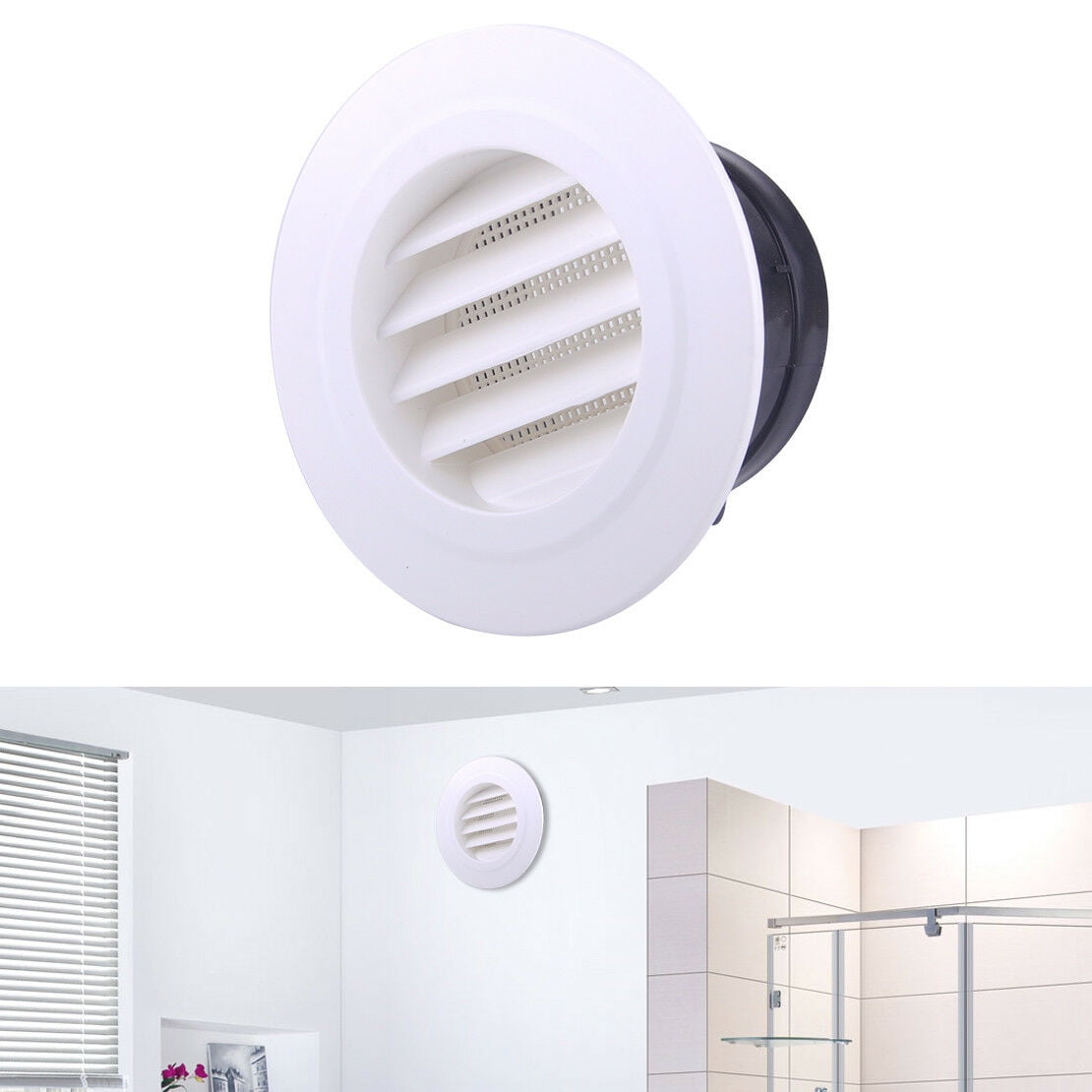 Air Vent Grill Cover Round Ducting Ventilation Fly Net Wall Ceiling 75-200mm 