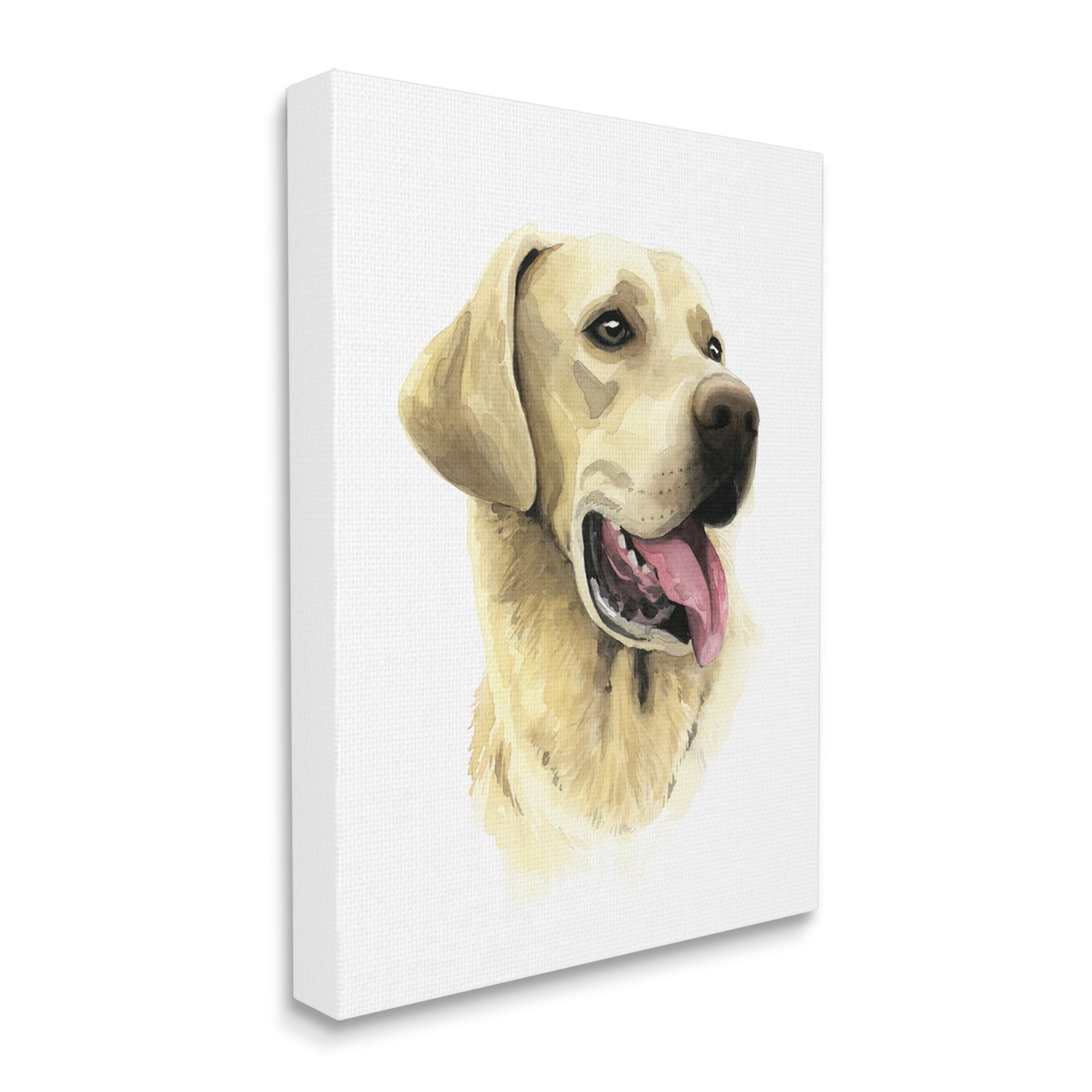 Stupell Industries Labrador Retriever Energetic Portrait Expression Canine Pet Painting,36 x 48, Design by Grace Popp
