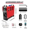 thumbnail image 4 of Rocita 12V 5KW Portable and Convenient Integrated Parking Diesel Air Heater All-in-one Single Hole with Remote Control LCD Monitor Red, 4 of 8