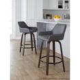 thumbnail image 5 of LumiSource Brown Daniella 26" Fixed-Height Counter Stool - Set of 2, 5 of 11