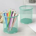 thumbnail image 3 of GFHFHITJ Pen Holder, Pencil Holder Cup for Desk, Black Mesh Metal Pen Organizer for Home Office, Desk Accessories & Workspace Pencil Container(Mint Green), 3 of 6