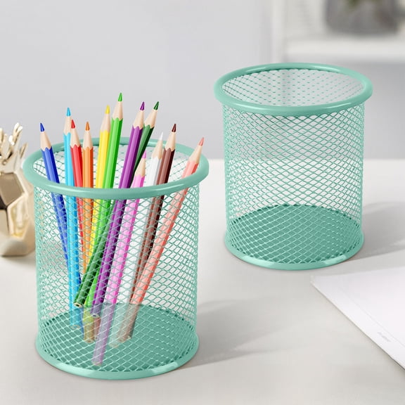 Pen Holder, Mesh Pencil Holder, Back to School Supplies, Metal Pen Cup Organizer for Office, Desk
