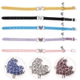 thumbnail image 4 of 5pcs Adorable Dog Collar Adjustable Rhinestone Cat Collar with Bell Pet Supply, 4 of 7