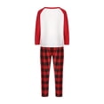 thumbnail image 5 of Qiylii Christmas Letter Raglan Tops and Plaid Trousers Parent-child Pajamas, 5 of 9