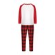thumbnail image 2 of Pijamas Para La Familia Padre-Hijo Carta De Navidad Raglan Tops + Pantalones A Cuadros, 2 of 4