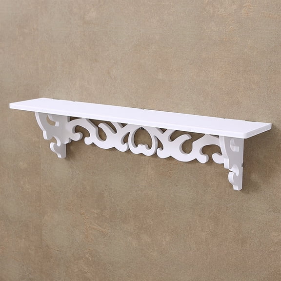 No Drilling Wall Shelves, Floating Shelves Wall Mount, PVC Display Shelf, Adhesive Wall Shelf for Living Room, No Drill Bookshelf Spice Rack for Bedroom Kitchen Office