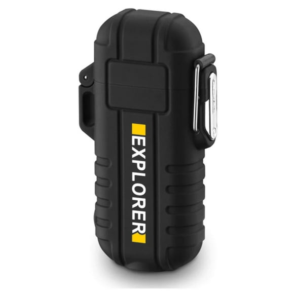 Plasma Electric USB Rechargeable Flameless Lighter Waterproof Windproof Dual Arc with Flashlight