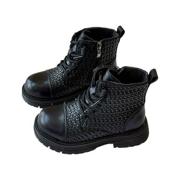 REDARER Woven Boots for Kids, Soft Sole Short Booties, Fall Winter Casual Shoes for Boys and Girls, Everyday Wear,Size:4.5-5 Years