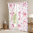 thumbnail image 3 of Manfei Girls Pink Bowknot Black Out Curtains,Love Heart Print Curtains Pack of 2 (42x63 Each),Dreamy Princess Bedroom Curtains,Microfiber Bedroom Decor, 3 of 6
