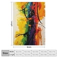 thumbnail image 4 of Fenyluxe Lines Colors Lyrical Abstraction Throw Blanket Lightweight Blanket for All Seasons Office Decor 40x50in, 4 of 6