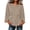 Khaki, variant on Women French Vintage Flare Sleeve Round Neck Elegant Slim Comfortable Tops