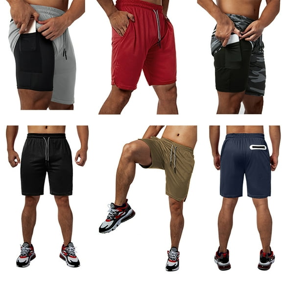 Summer Lightweight Gym Shorts, Bodybuilding Quick Dry Athletic Workout Shorts with Pockets and Drawstring