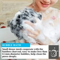 thumbnail image 3 of Long Handle Loofah Back Scrubber - Shower Loofah Bath Sponge Shower Puff Shower Sponge Long Handled Sponge for Shower Luffa Sponge Loofah Stick (Black), 3 of 7