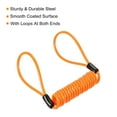 thumbnail image 3 of Uxcell Security Steel Cable 3.5mm x 1.2m/3.94ft Coated Spring Luggage Lock Wire Rope with Double Loop Orange 2 Pack, 3 of 5