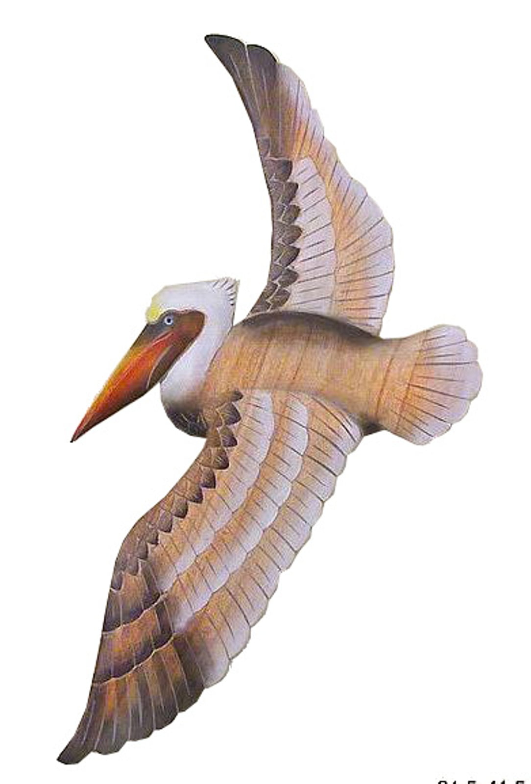 Pelican White Birdhouse DECORATIVE BIRDHOUSES PAINTED WOOD SE HAND CARVED 