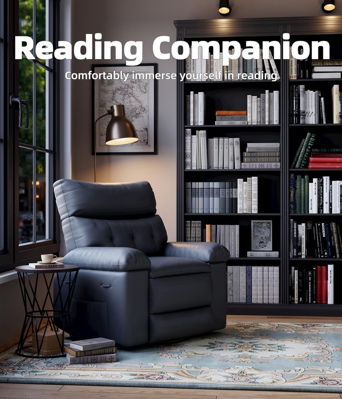 EastVita Oversized Recliner Chairs with Heat and Massage - 360 Swivel Lazy Boy Recliner Chair for Adults - Manual Rocking Chair with Remote Control for Living Rooms/Bedrooms and Nurseries - Creamy
