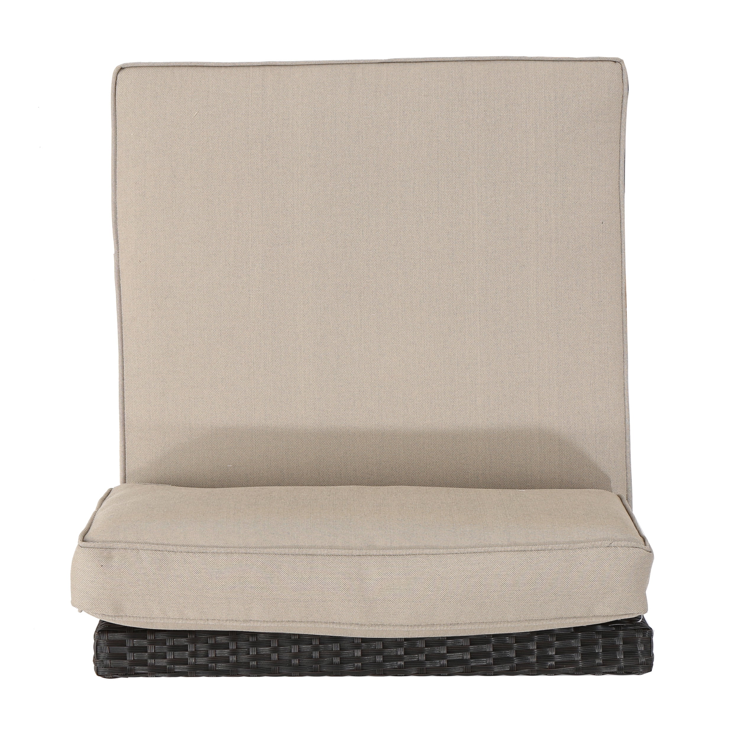 Outdoor 6 Piece Brown Wicker Sofa Sectional Set