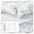 thumbnail image 3 of Floral Quilt Set - Lightweight, Soft, All-Season - 3-Piece Reversible Spring Bedding Set (King / California King, Bouquet), 3 of 6