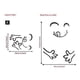 thumbnail image 2 of 2-pack Cute Refrigerator Stickers Happy Yummy Face Kitchen Refrigerator PVC, 2 of 5