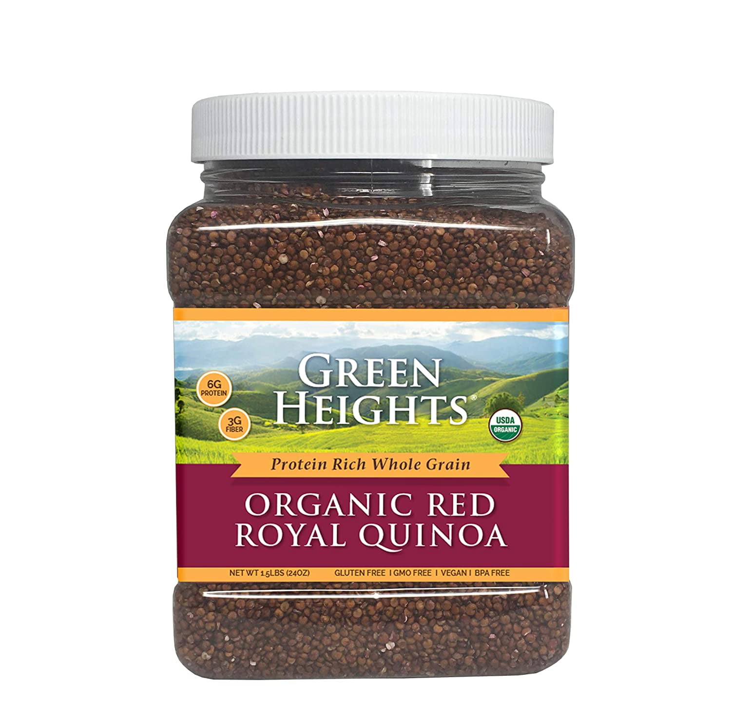 Organic Red Royal Quinoa 24 Ounce / Jar (15+ Servings)