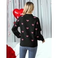 thumbnail image 4 of Women Sweaters Crewneck Cute Heart Valentine's Day Long Sleeve Knitted Sweaters Winter Pullover Sweaters Alsol Lamesa, 4 of 6