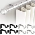thumbnail image 1 of PENGXIANG 4 Pcs Support de Tringle à Rideau Réglable Support de Tringle à Rideau en Métal pour Salle de Bain, 1 of 7