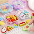 thumbnail image 2 of QJUHUNG Charming Lunch Box with Dessert Themed Erasers - Creative Stationery Set  TPR Material Lunch Box Accessories, 2 of 7