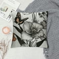 thumbnail image 2 of Chilfamy   Roses Tulips，Throw Pillow Covers Vintage Floral with Victorian Bouquet of Flowers on Garden Delphinium Petunia Pillow Case White, 2 of 5