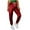 Wine, variant on ShiShine Women's Satin Pants Drawstring Elastic High Waist Dressy Satin Cargo Joggers